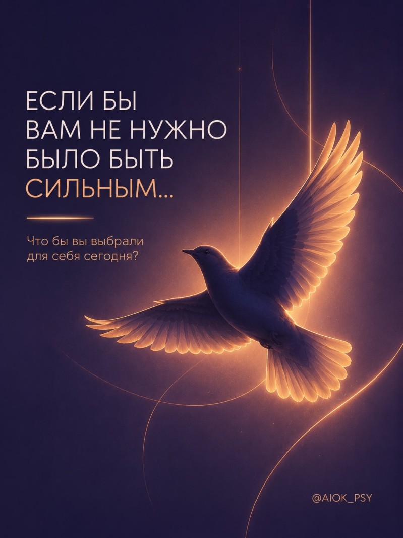 ПРАКТИКА

Если бы вам не нужно было быть сильным...

Иногда...