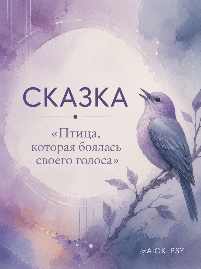 СКАЗКА ДЛЯ ВЗРОСЛЫХ

«Птица, которая боялась своего...