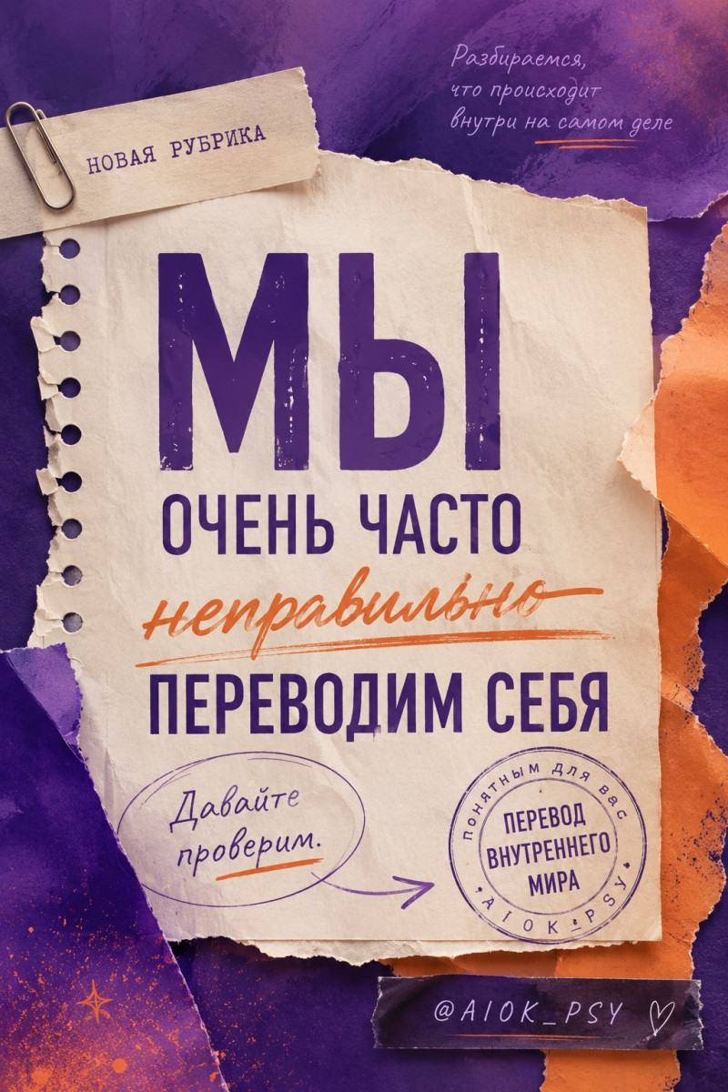 Иногда мы так долго повторяем себе одну и ту же фразу, что...