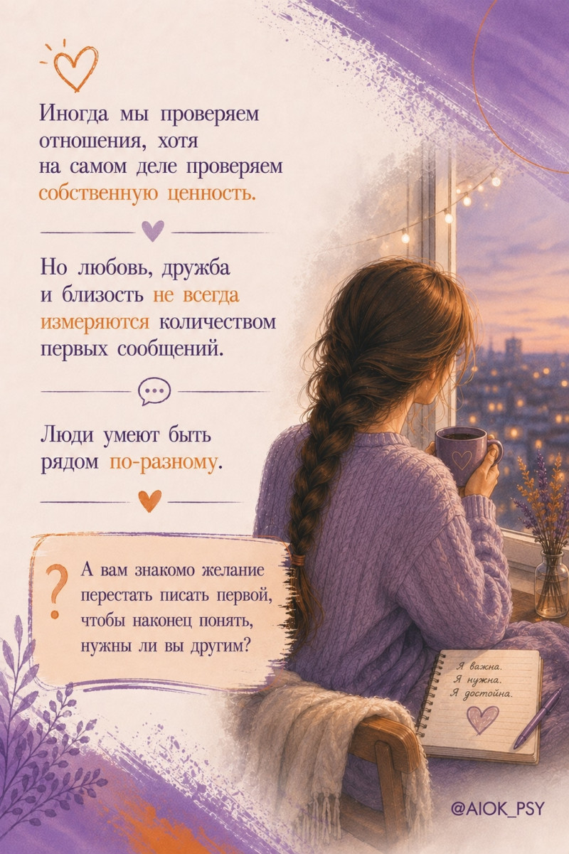 Иногда мы перестаём писать первыми не потому, что хотим...